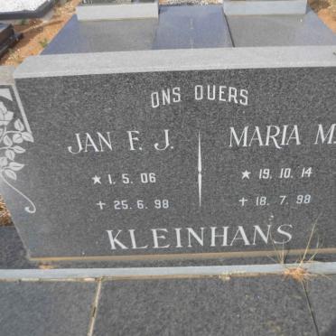 KLEINHANS Jan F.J. 1906-1998 &amp; Maria M. 1914-1998