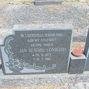 LOMBARD Jan Hendrik 1877-1965 &amp; Helena Maria MEYER 1879-1969