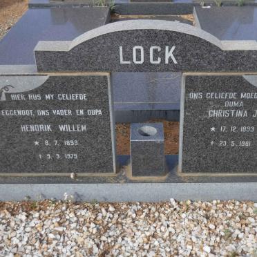 LOCK Hendrik Willem 1893-1979 &amp; Christina J. S. 1893-1981