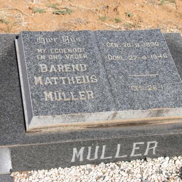 MÜLLER Barend Mattheus 1890-1946