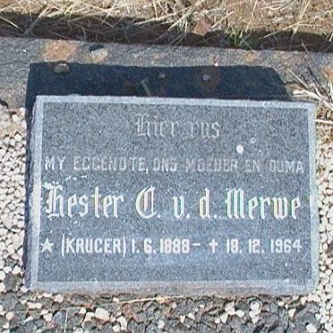 MERWE Hester C., v.d. nee KRUGER 1888-1964