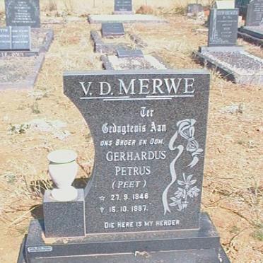 MERWE Gerhardus Petrus, v.d.1946-1997