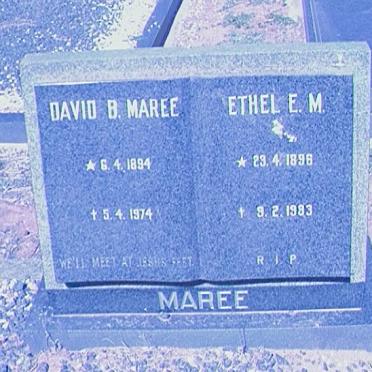 MAREE David B. 1894-1974 &amp; Ethel E.M. 1896-1983