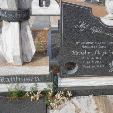 MATTHYSEN Johannes Stephanus 1903-1997 &amp; Christina Magdalena 1913-1989
