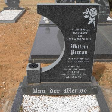 MERWE Willem Petrus, van der 1913-1999