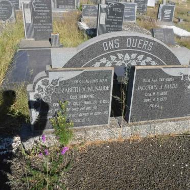 NAUDE Jacobus J. 1896-1973 &amp; Elizbeth A.M. BERNING 1903-1962