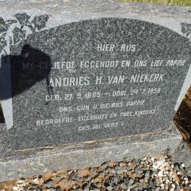 NIEKERK Andries H., van 1885-1958