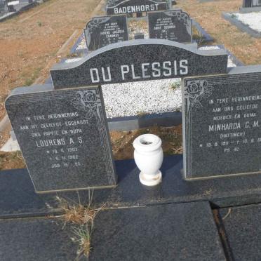 PLESSIS Lourens A.S., du 1907-1982 &amp; Minharda C.M. HATTINGH  1911-1996
