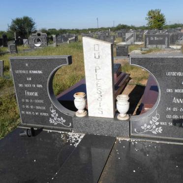 PLESSIS Fransie, du 1921-1997 &amp; Annatjie 1924-2010