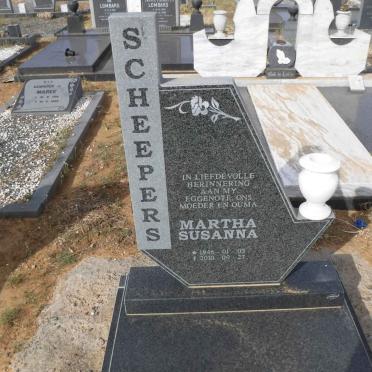 SCHEEPERS Martha Susanna 1946-2010