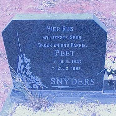 SNYDERS Peet 1947-1999