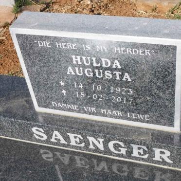 SAENGER Hulda Augusta 1923-2017