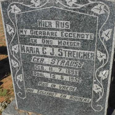 STREICHER Maria C.J. nee STRAUSS 1899-1952