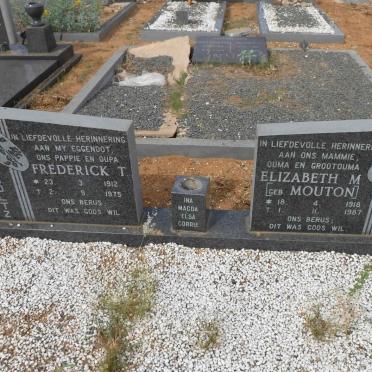 SCHOLTZ Frederick T. 1912-1975 &amp; Elizabeth M. MOUTON 1918-1987