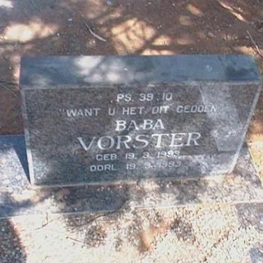VORSTER Baba -1993