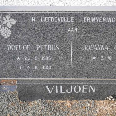 VILJOEN Roelof Petrus 1905-1991 &amp; Johanna Catrina 1914-