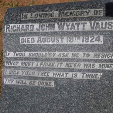 VAUSE Richard John Wyatt -1924