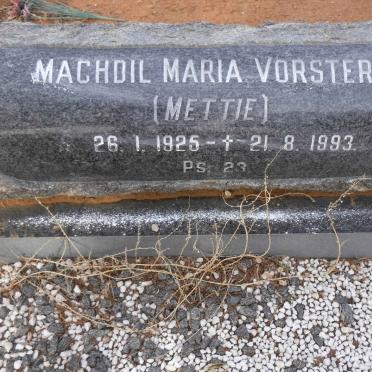 VORSTER Machdil Maria 1925-1993