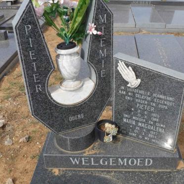 WELGEMOED Pieter 1925-1988 &amp; Maria Magdalena 1927-2011