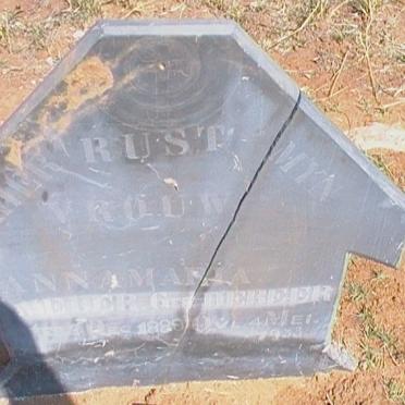 WEBER Anna Maria nee DE BEER 1889-1933