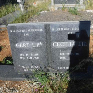 ? Gert L.P. 1914-1997 &amp; Cecilia J.H. 1914-