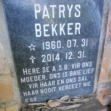BEKKER Patrys 1960-2014