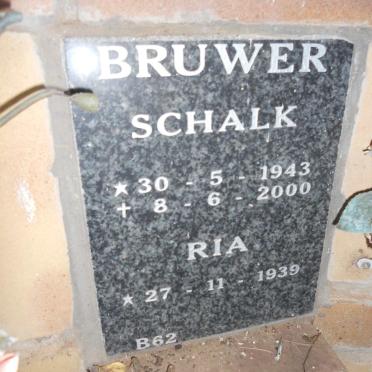 BRUWER Schalk 1943-2000 &amp; Ria 1939-
