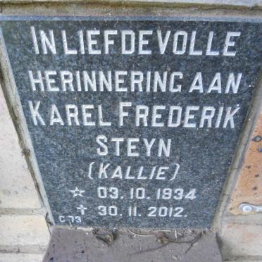 STEYN Karel Frederik 1934-2012