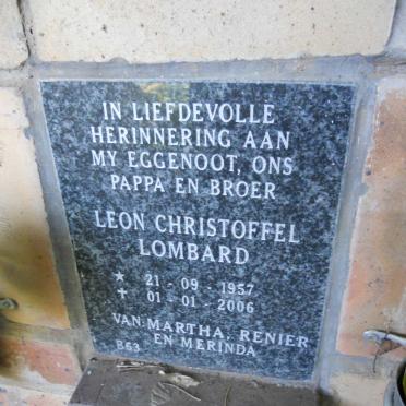 LOMBARD Leon Christoffel 1957-2006