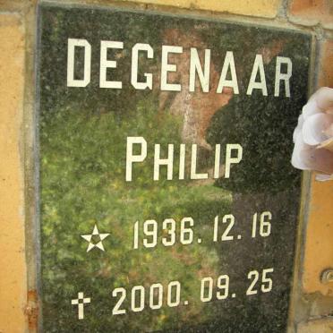 DEGENAAR Philip 1936-2000
