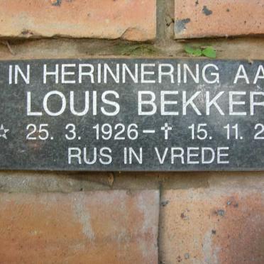 BEKKER Louis 1926-2006