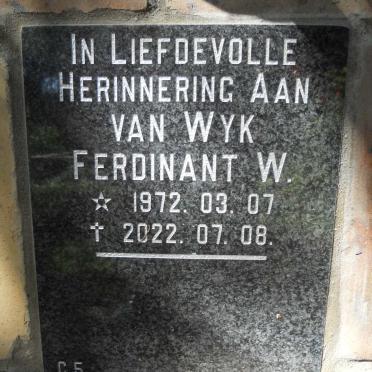 WYK Ferdinant W., van 1972-2022