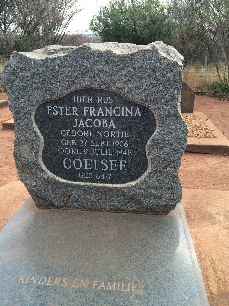 COETSEE Esther Fransina Jacoba nee NORTJE 1906-1948