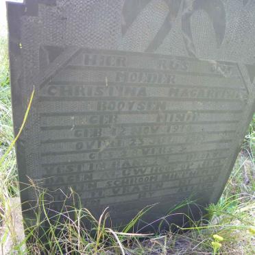 BOOYSEN Christina Magaritha nee MINIE 1910-1935 