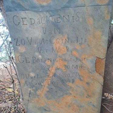 VERMAAK Zovija Corneelja 1879-1891