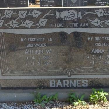 BARNES Arthur W. 1916-1967 :: BARNES Anna C. 1950-1968