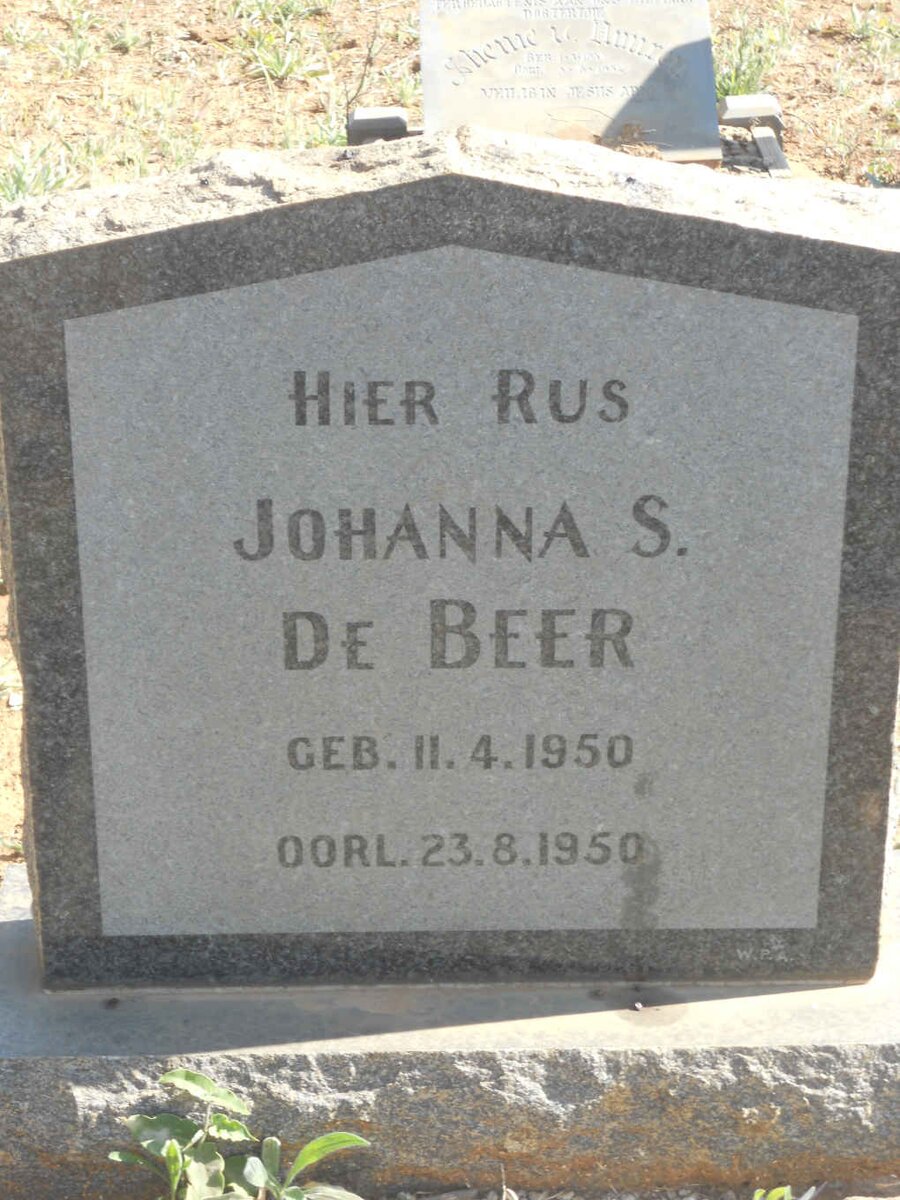 BEER Johanna S., de 1950-1950