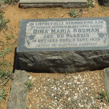 BOSMAN Dina Maria nee DU PLESSIS 1885-1936