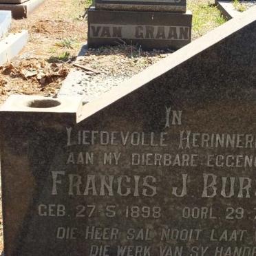 BURGER Francis J. 1898-1962