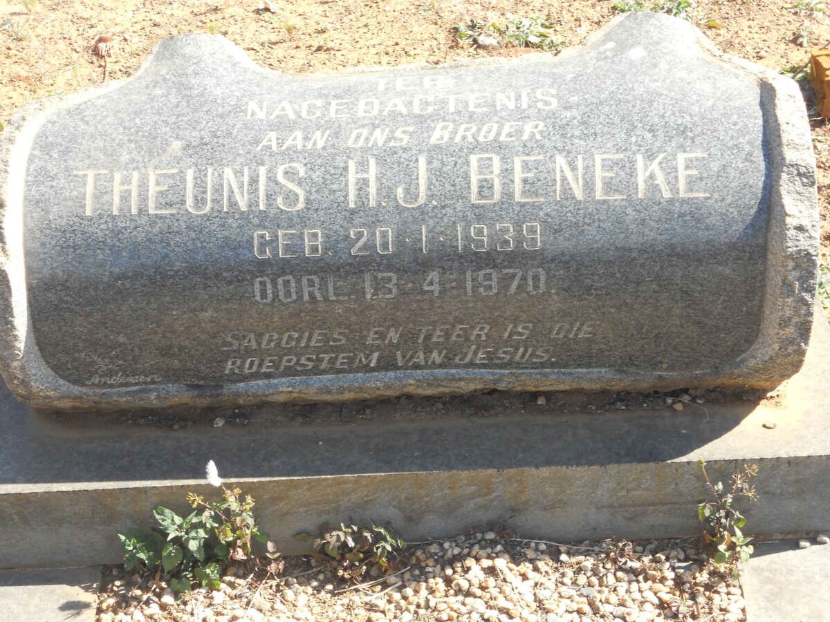 BENEKE Theunis H.J. 1939-1970