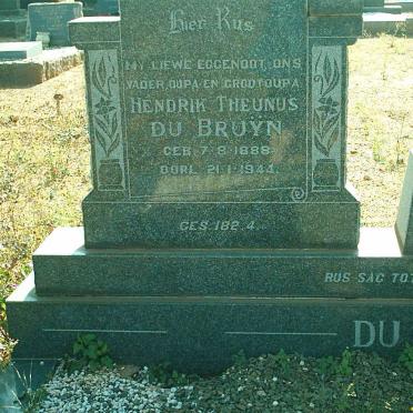 BRUYN Hendrik Theunus, du 1888-1944
