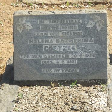 COETZEE Helena Catherina nee van ASWEGEN 1891-1951