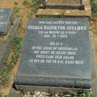 CELLIERS Susara Magrietha nee VAN NIEKERK 1893-1959