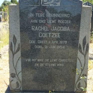 COETZEE Rachel Jacoba nee GREEF 1879-1954