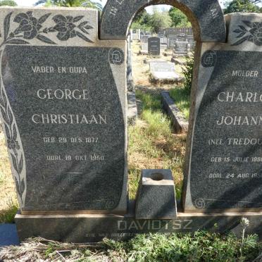 DAVIDTSZ George Christiaan 1877-1950 &amp; Charlotte Johanna TREDOUX 1880-1951