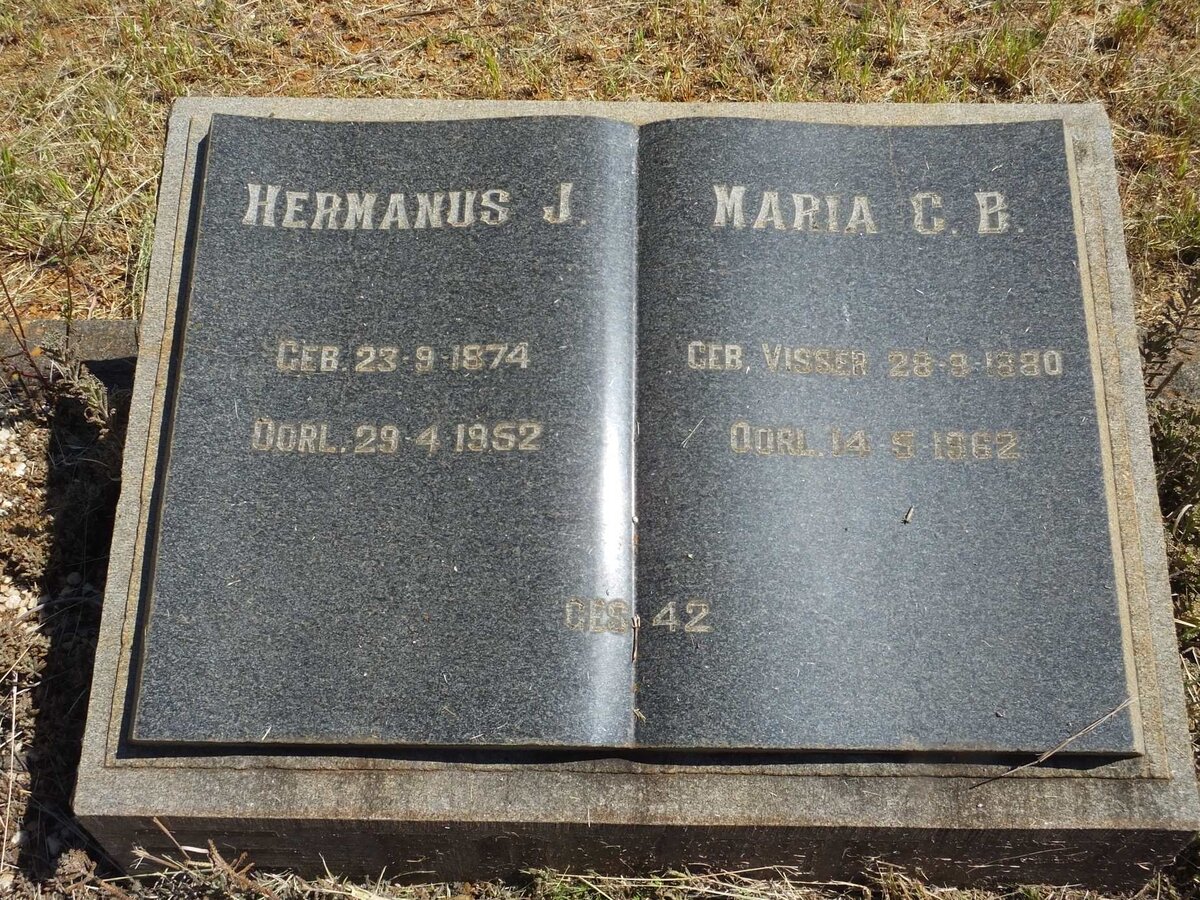FOURIE Hermanus J. 1874-1952 &amp; Maria C.B. VISSER 1880-1962