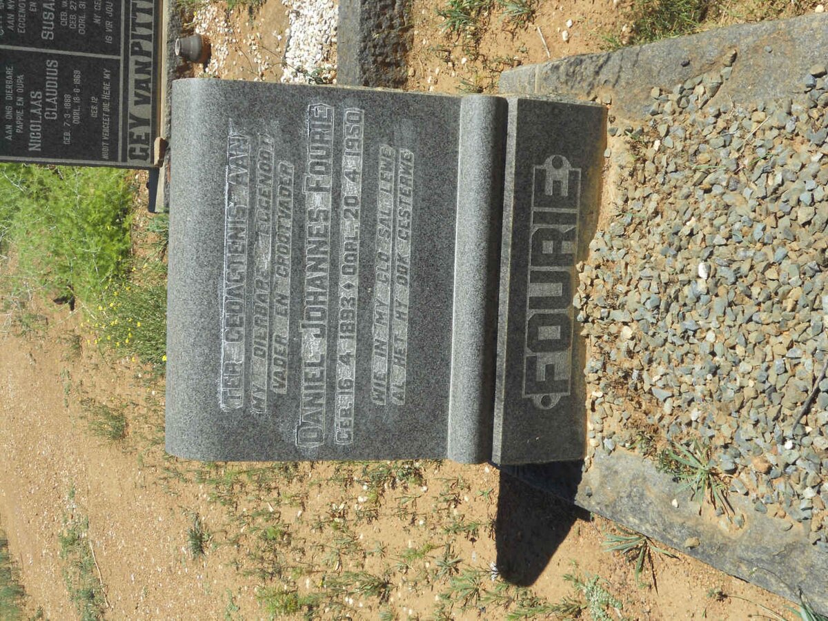 FOURIE Daniel Johannes 1893-1950