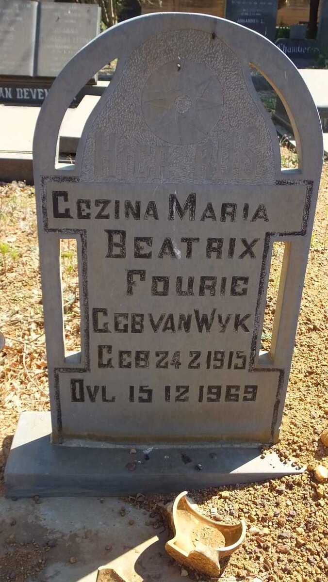 FOURIE Gezina Maria Beatrix nee VAN WYK 1915-1969