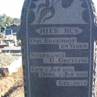 GREYLING Stephanus G. 1866-1938