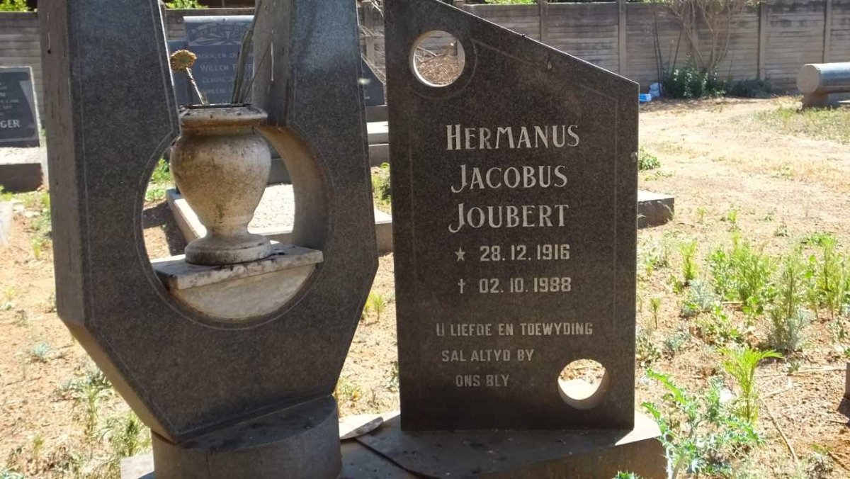 JOUBERT Hermanus Jacobus 1916-1988